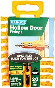 Plasplugs Hollow Door Plugs & Drill Bit 20 Pack